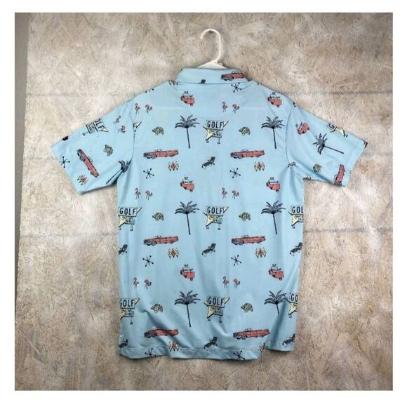 Men's medium bad birdie retro golf Starburst classic car flamingo - Picture 8 of 8